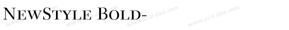 NewStyle Bold字体转换